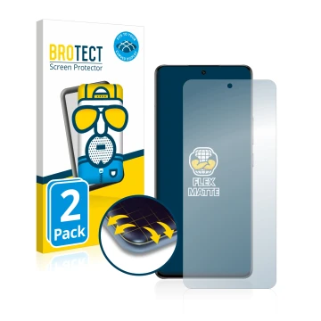 Front side of a product packaging with the brand logo BROTECT. Next to it is the device Xiaomi 13 Pro shown with the correspon