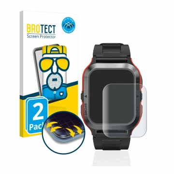 Front side of a product packaging with the brand logo BROTECT. Next to it is the device Kospet Tank M2 shown with the correspo