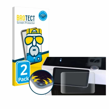 Front side of a product packaging with the brand logo BROTECT. Next to it is the device Bambu Lab X1-Carbon 3D Printer shown w