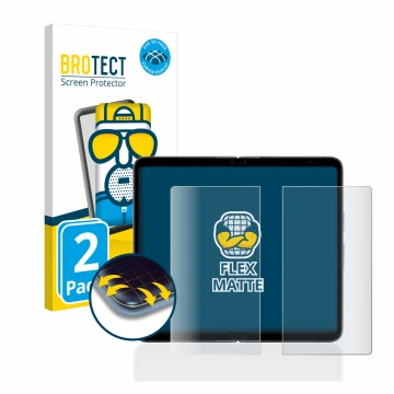 Front side of a product packaging with the brand logo BROTECT. Next to it is the device Google Pixel Fold (Inner display) show