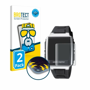 Front side of a product packaging with the brand logo BROTECT. Next to it is the device Casio WV-59 shown with the correspondi