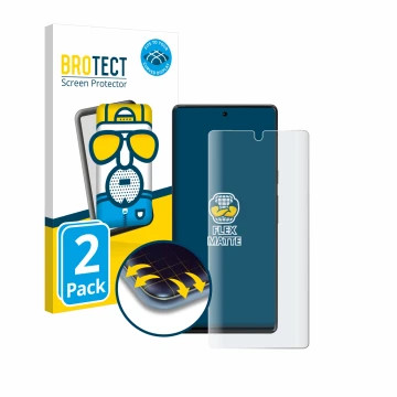 Front side of a product packaging with the brand logo BROTECT. Next to it is the device Google Pixel 6 Pro (case-friendly) sho