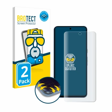 Front side of a product packaging with the brand logo BROTECT. Next to it is the device Google Pixel 8 Pro shown with the corr