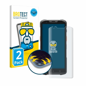 Front side of a product packaging with the brand logo BROTECT. Next to it is the device Sunmi L2H shown with the corresponding