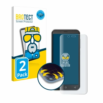 Front side of a product packaging with the brand logo BROTECT. Next to it is the device Emporia Smart 5 Mini shown with the co