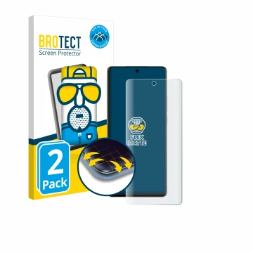 Front side of a product packaging with the brand logo BROTECT. Next to it is the device Vivo X100 Pro shown with the correspon