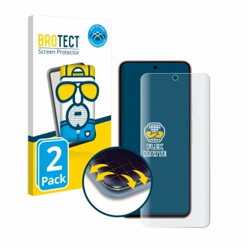 Front side of a product packaging with the brand logo BROTECT. Next to it is the device Google Pixel 8 (case-friendly) shown w