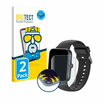 Front side of a product packaging with the brand logo BROTECT. Next to it is the device Pthtechus S80K shown with the correspo