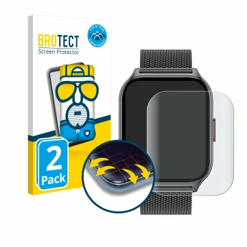 Front side of a product packaging with the brand logo BROTECT. Next to it is the device Popglory P95 2