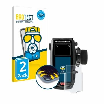 Front side of a product packaging with the brand logo BROTECT. Next to it is the device Sanwa M17 shown with the corresponding