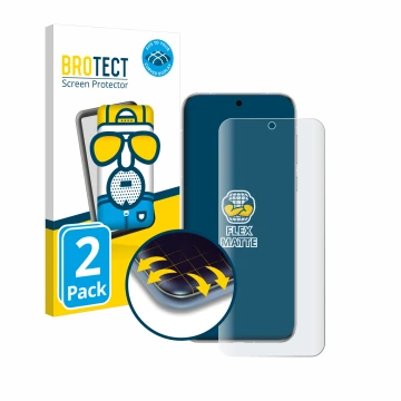 Front side of a product packaging with the brand logo BROTECT. Next to it is the device Huawei Pura 70 Ultra shown with the co