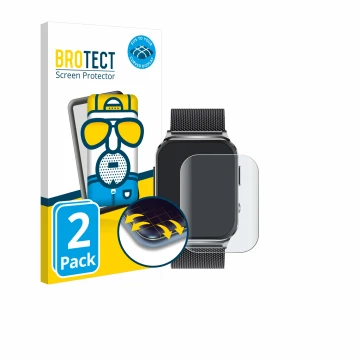 Front side of a product packaging with the brand logo BROTECT. Next to it is the device Kardena Care Pro 2 (rectangular) shown