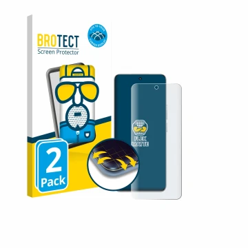 Front side of a product packaging with the brand logo BROTECT. Next to it is the device Honor 200 shown with the corresponding