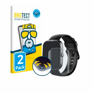 Front side of a product packaging with the brand logo BROTECT. Next to it is the device Uaue T60 1.91