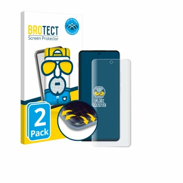 Front side of a product packaging with the brand logo BROTECT. Next to it is the device OnePlus Nord 4 shown with the correspo