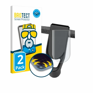 Front side of a product packaging with the brand logo BROTECT. Next to it is the device NIU KQi Air shown with the correspondi