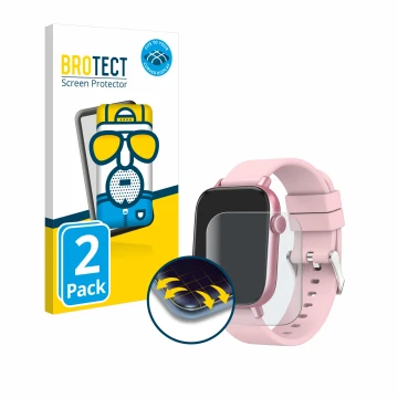 Front side of a product packaging with the brand logo BROTECT. Next to it is the device Ombar Smartwatch 1.9