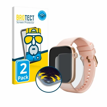 Front side of a product packaging with the brand logo BROTECT. Next to it is the device Maoo ProWatch 1.85
