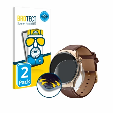 Front side of a product packaging with the brand logo BROTECT. Next to it is the device Xiaomi Mibro Lite 3 Pro shown with the