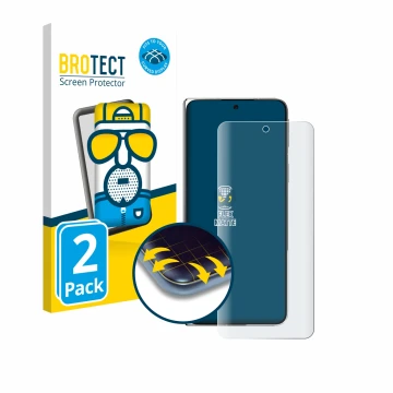 Front side of a product packaging with the brand logo BROTECT. Next to it is the device Oppo Find N5 shown with the correspond