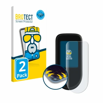 Front side of a product packaging with the brand logo BROTECT. Next to it is the device Segway Ninebot F3 Pro D shown with the