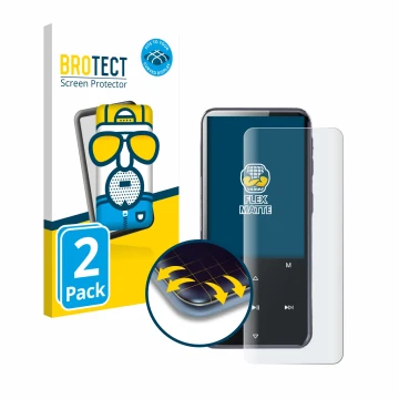 Front side of a product packaging with the brand logo BROTECT. Next to it is the device AGPtek M3 shown with the corresponding
