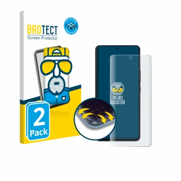 Front side of a product packaging with the brand logo BROTECT. Next to it is the device ASUS ROG Phone 9 Pro Edition shown wit