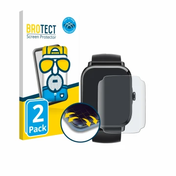 Front side of a product packaging with the brand logo BROTECT. Next to it is the device IFMDA P72 1.85