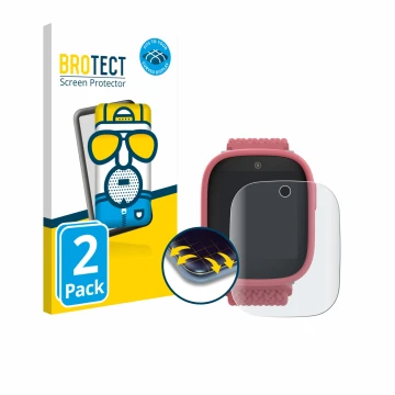 Front side of a product packaging with the brand logo BROTECT. Next to it is the device Xplora X6 Play 2025 (2nd generation) s