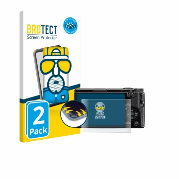 Front side of a product packaging with the brand logo BROTECT. Next to it is the device Ricoh GR IV 2025 shown with the corres