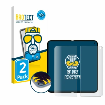 Front side of a product packaging with the brand logo BROTECT. Next to it is the device Google Pixel 10 Pro Fold (Inner displa