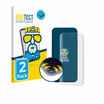 Front side of a product packaging with the brand logo BROTECT. Next to it is the device Xiaomi 17 Pro Max shown with the corre