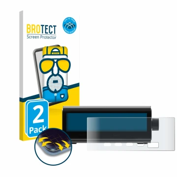 Front side of a product packaging with the brand logo BROTECT. Next to it is the device EcoFlow RAPID Pro shown with the corre