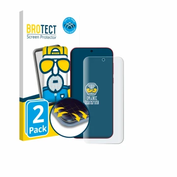 Front side of a product packaging with the brand logo BROTECT. Next to it is the device Oppo Find X9 Pro shown with the corres