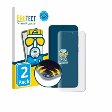 Front side of a product packaging with the brand logo BROTECT. Next to it is the device Vivo X300 shown with the corresponding