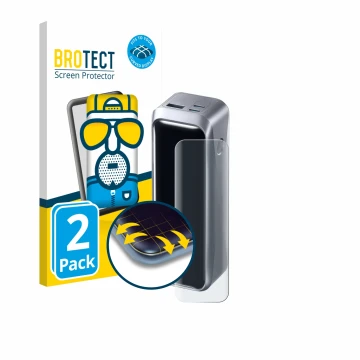 Front side of a product packaging with the brand logo BROTECT. Next to it is the device Anker Prime 220 W shown with the corre
