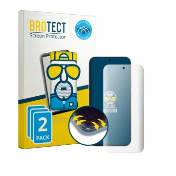 Front side of a product packaging with the brand logo BROTECT. Next to it is the device Oppo Reno 15 Pro shown with the corres