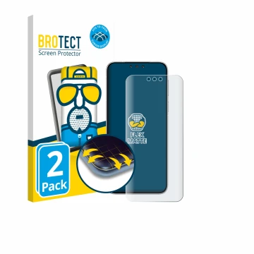 Front side of a product packaging with the brand logo BROTECT. Next to it is the device Huawei Mate 80 shown with the correspo