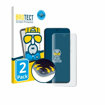 Front side of a product packaging with the brand logo BROTECT. Next to it is the device Xiaomi Redmi Note 15 Pro shown with th