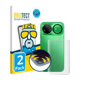 Front side of a product packaging with the brand logo BROTECT. Next to it is the device Huawei Nova 15 Ultra (Back) shown with