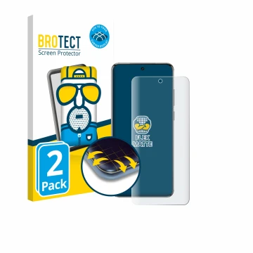 Front side of a product packaging with the brand logo BROTECT. Next to it is the device Vivo X200T shown with the correspondin