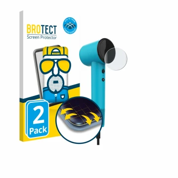 Front side of a product packaging with the brand logo BROTECT. Next to it is the device Cecotec DryNova shown with the corresp