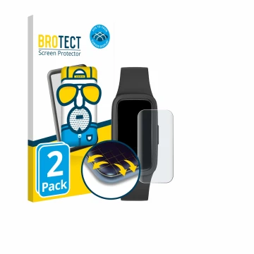 Front side of a product packaging with the brand logo BROTECT. Next to it is the device Biggerfive Vigor 3 shown with the corr