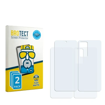Front side of a product packaging with the brand logo BROTECT. Next to it is the corresponding screen protector.