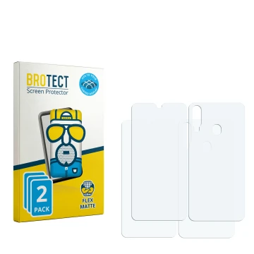 Front side of a product packaging with the brand logo BROTECT. Next to it is the corresponding screen protector.
