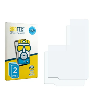 Front side of a product packaging with the brand logo BROTECT. Next to it is the corresponding screen protector.