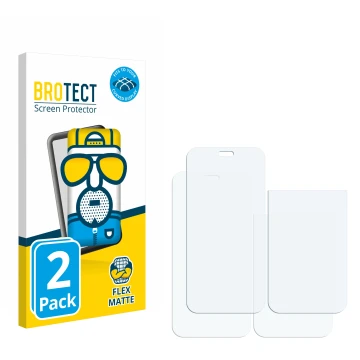 Front side of a product packaging with the brand logo BROTECT. Next to it is the corresponding screen protector.