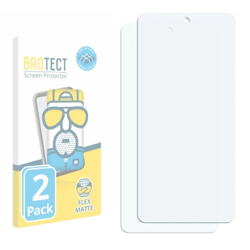 Front side of a product packaging with the brand logo BROTECT. Next to it is the corresponding screen protector.