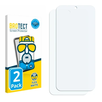 Front side of a product packaging with the brand logo BROTECT. Next to it is the corresponding screen protector.