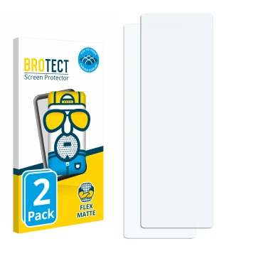 Front side of a product packaging with the brand logo BROTECT. Next to it is the corresponding screen protector.